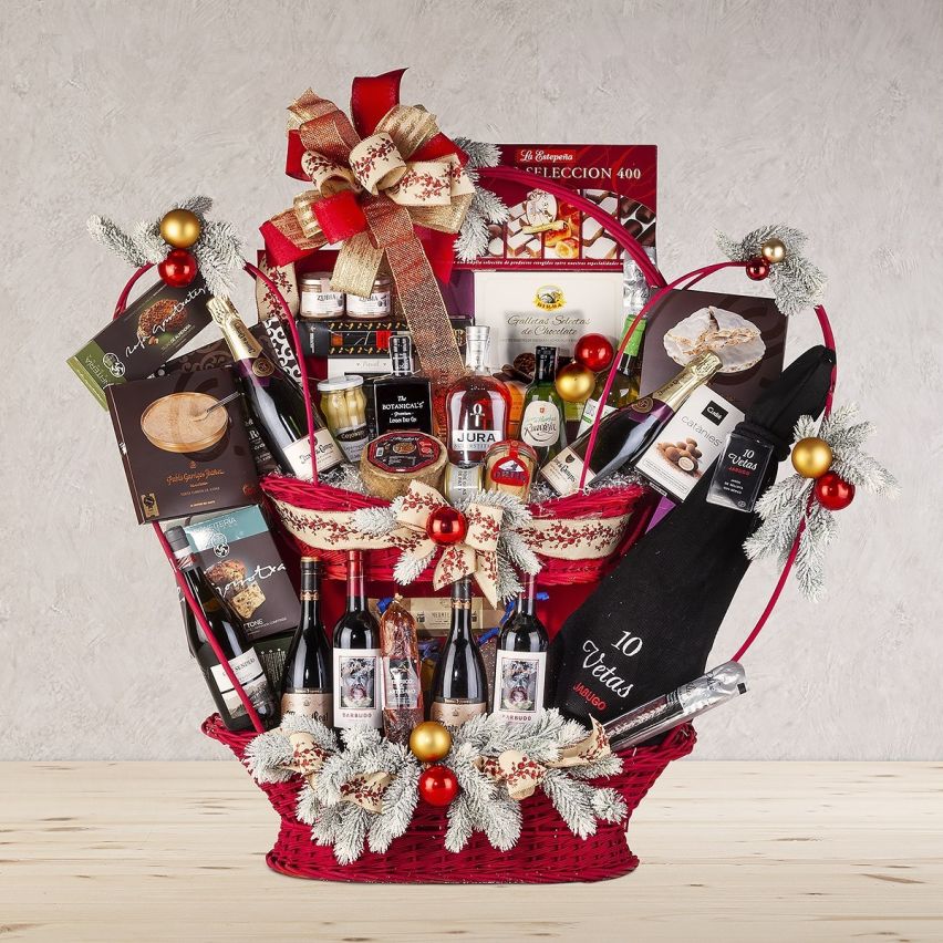 Navidad Cesta de Navidad con embutidos de bellota ibérticos
