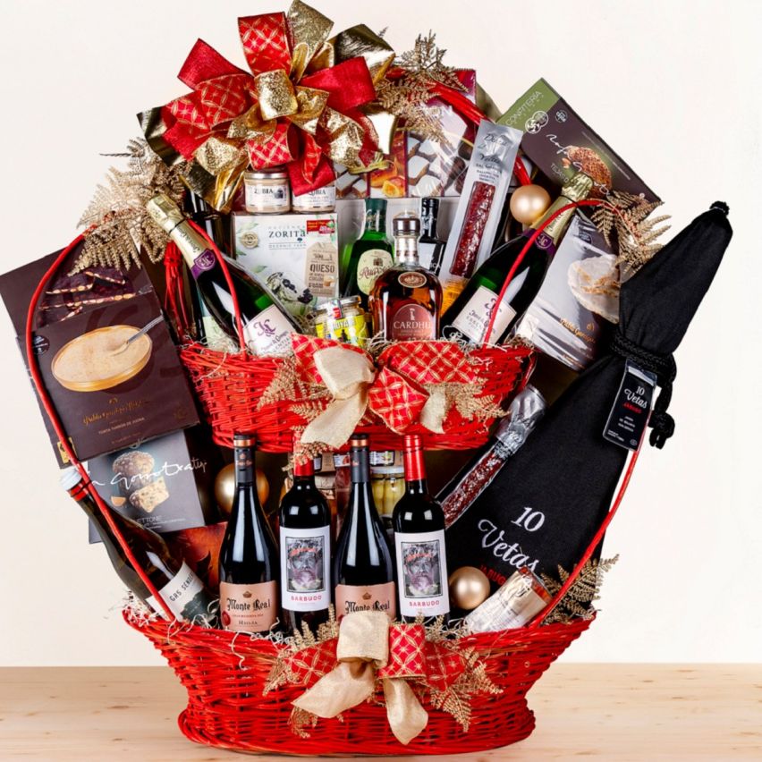 Gran Cesta de Navidad con Jamón de Bellota 100% Ibérico Guijuelo