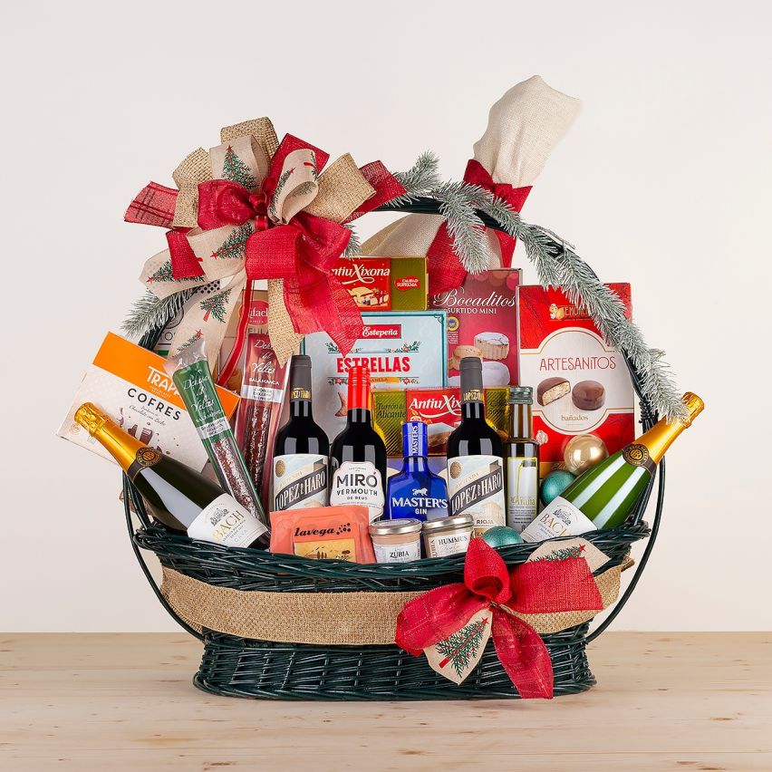 Cesta de Navidad Con Paleta de cebo ibérica Ramos C-2 B