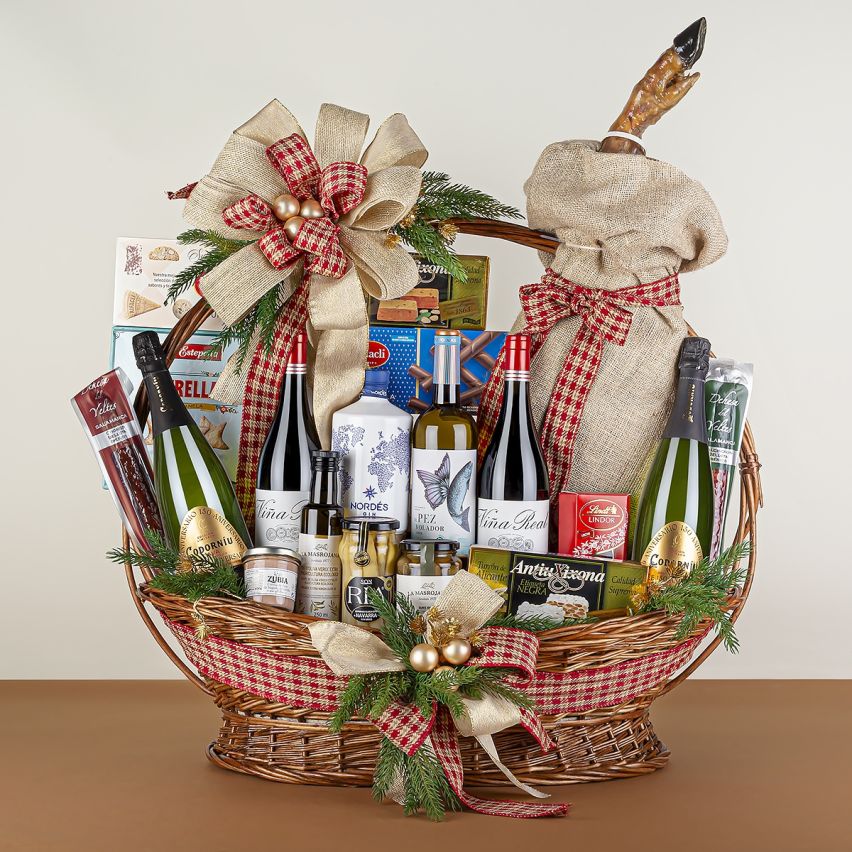 Cesta de Navidad Ibérica Selección con Paleta de Cebo Ramos