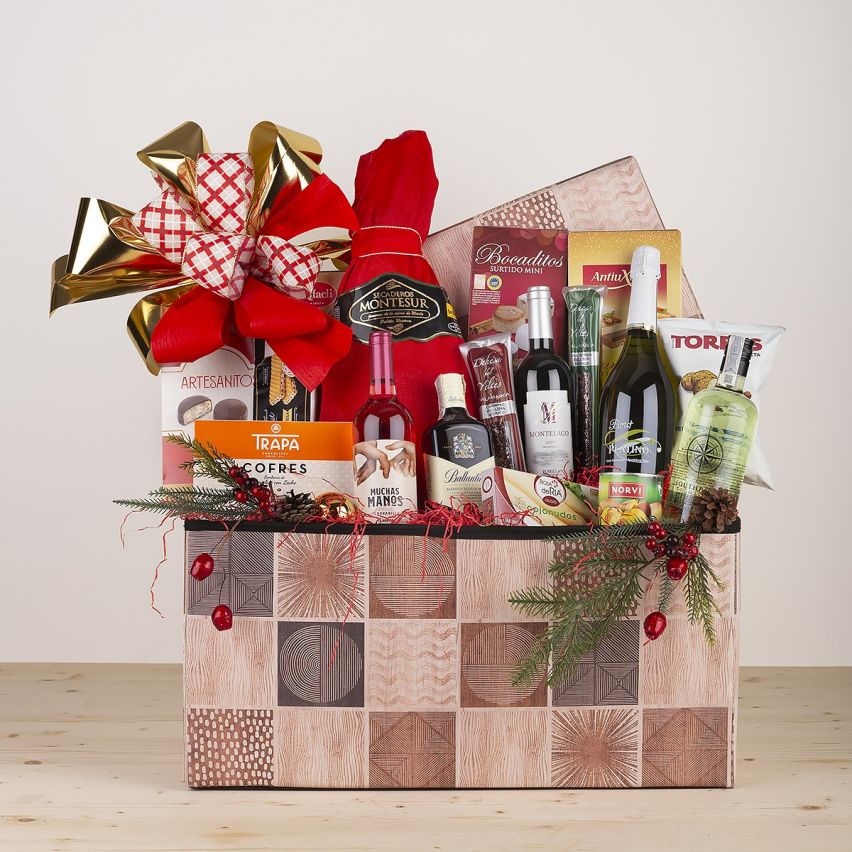 Cesta para sorteo de Navidad Baúl