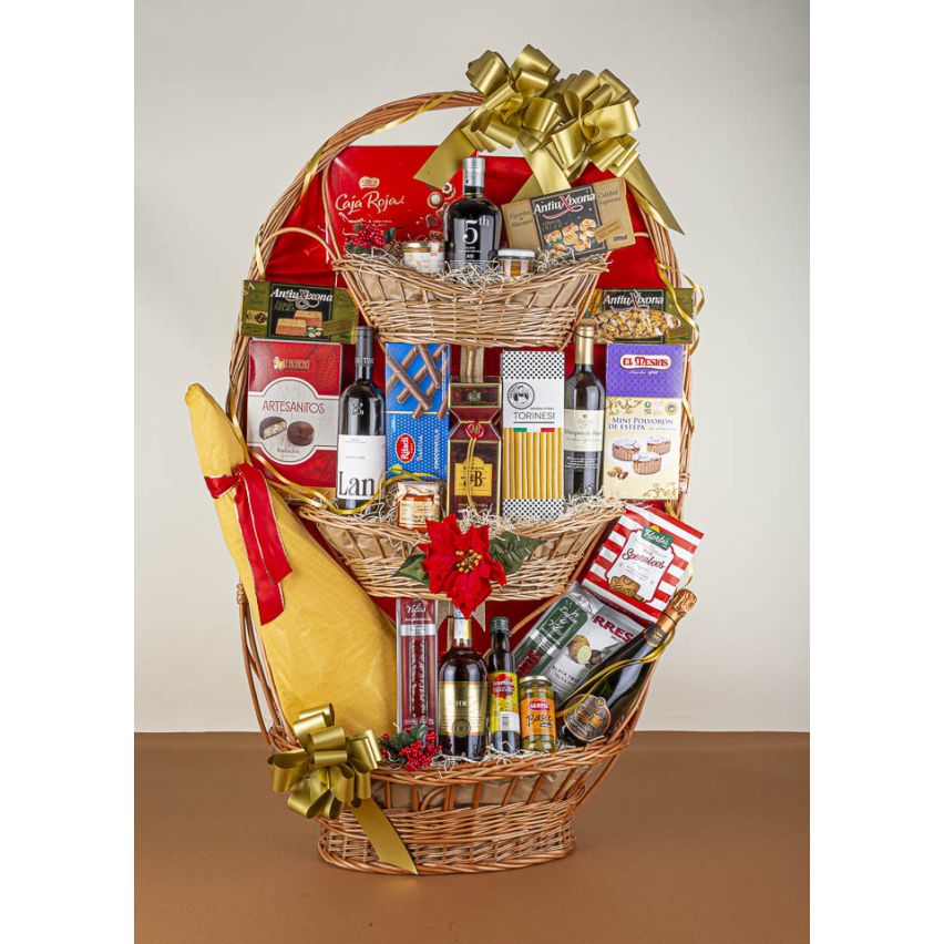Cesta para sorteo de Navidad Bodega