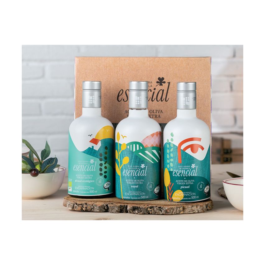 Estuche AOVE Selección Sierra de Cazorla - Pack de 3 botellas x 500ml