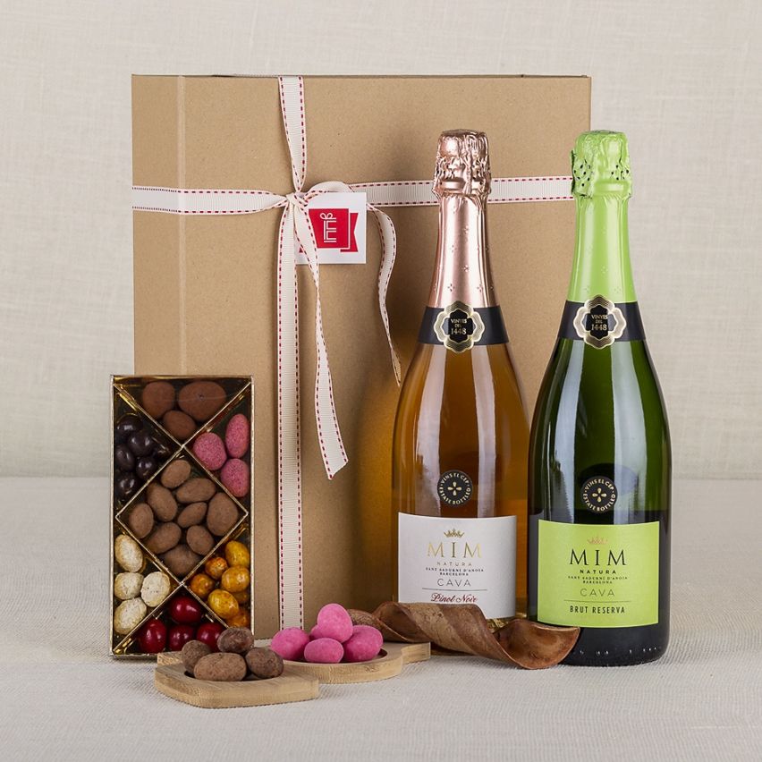 Estuche Cava Mim Brut Reserva + Mim Pinot Noir + catanias Cudie