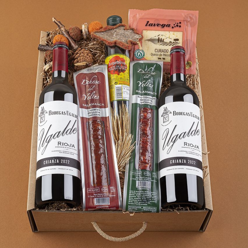 Estuche Navidad Gourmet DG-0 con Ibéricos de Bellota y Rioja