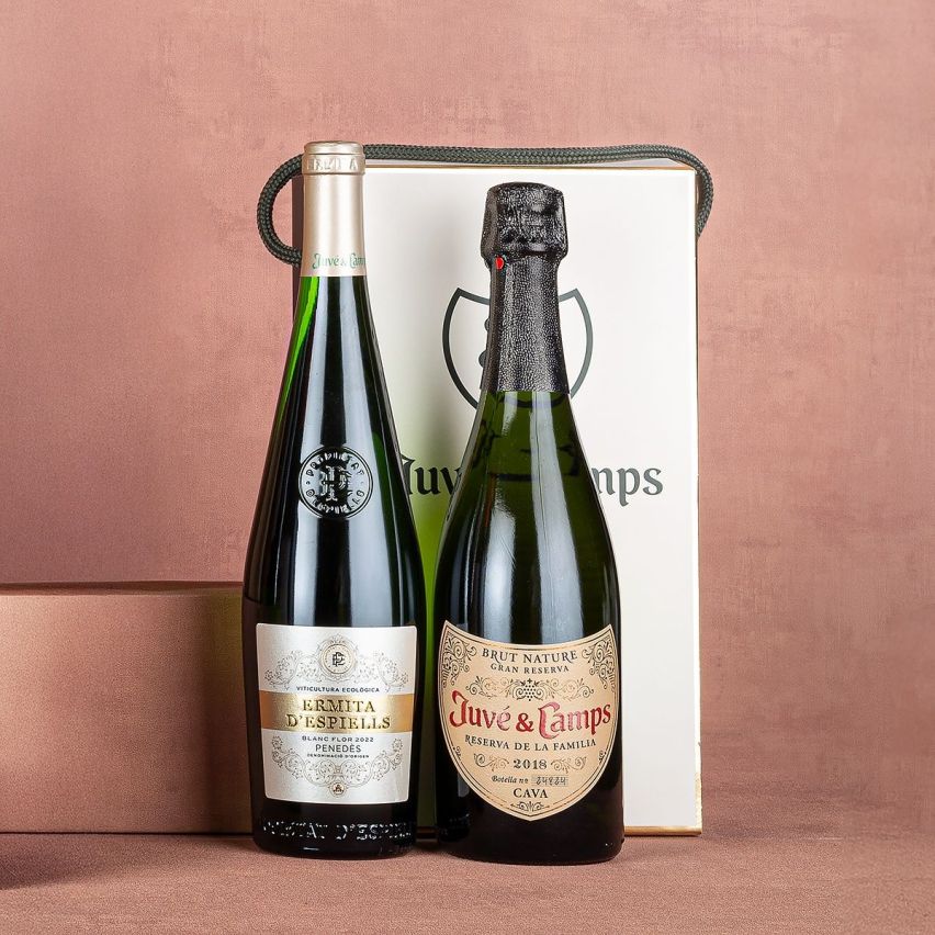 Estuche Vino 2 con Vino Blanco y Corpinnat