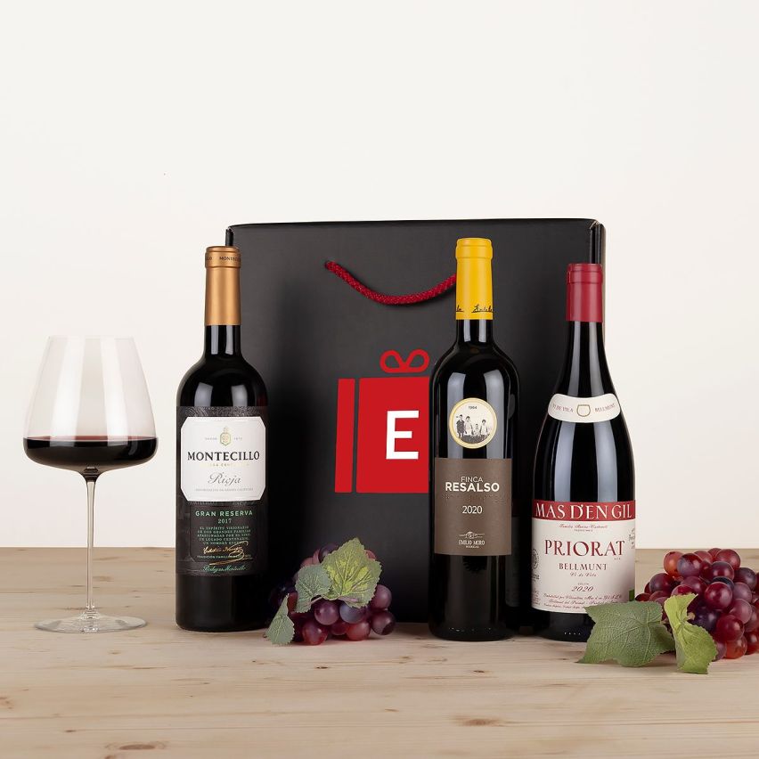 Estuche R-4 con Priorat Bellmunt Mas d'en Gil y Emilio Moro Finca Resalso