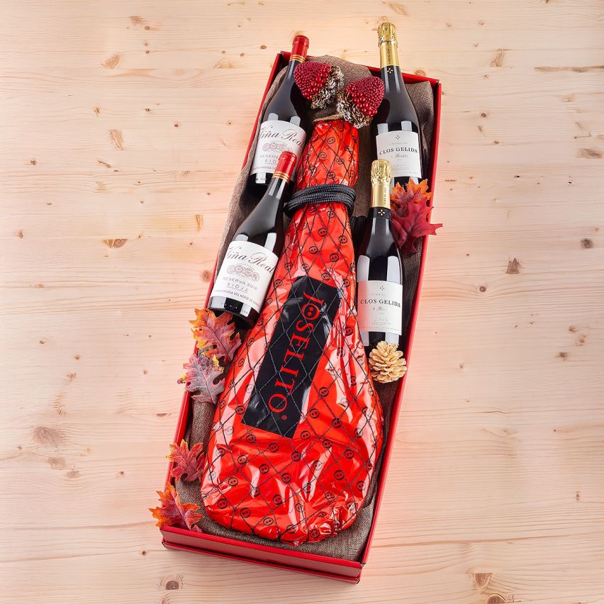 Lote con Paleta de jamón Joselito con vino y cava