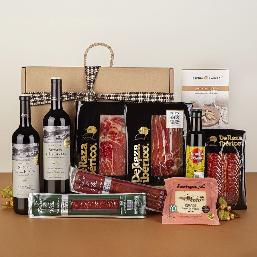 Lote de Navidad Embutido 2 con Ibéricos Deraza y Vino Rioja