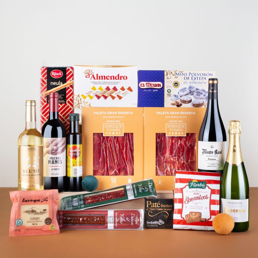 Lote de Navidad con Queso Curado Premiado y Loncheado de Paleta Gran Reserva