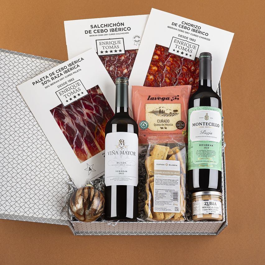 Delibox 3 Regalo Gourmet con Ibéricos Enrique Tomás y Vinos