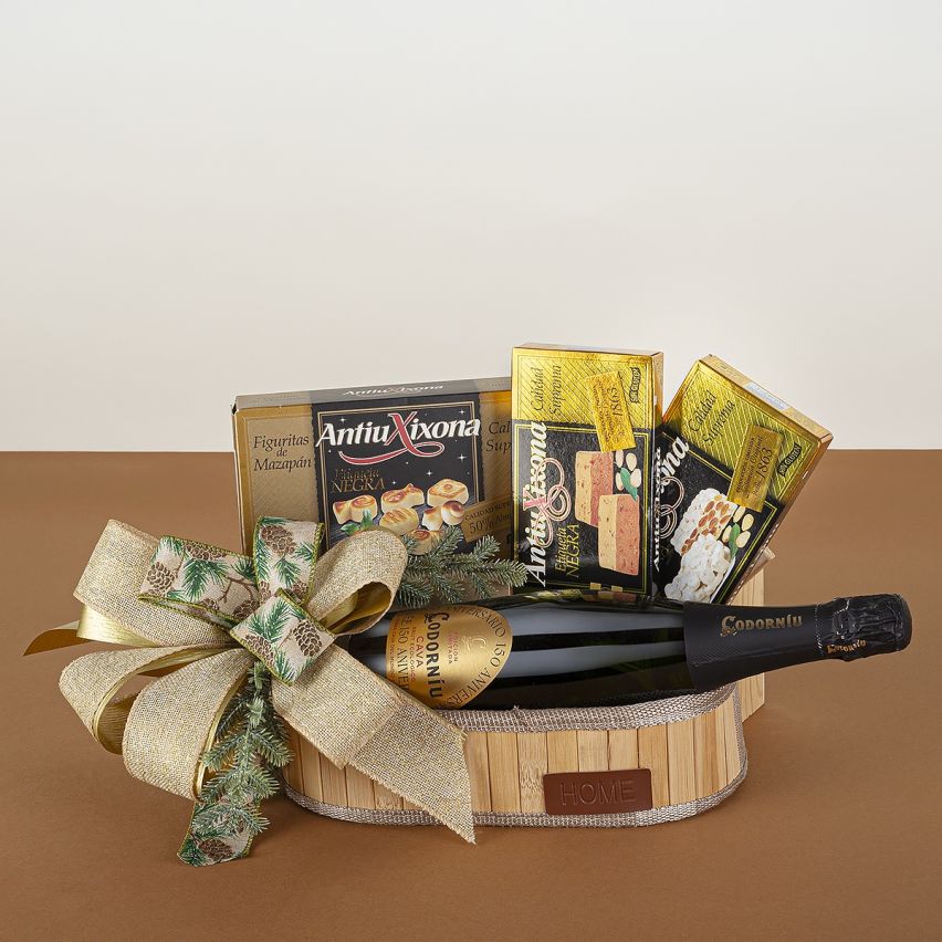 Regalo de Navidad con Turrones Antiu Xixona y Cava Codorniu
