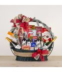 Navidad Completa cesta de Navidad de mimbre de arco