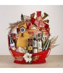 Cesta de Navidad para sorteo con embutido Ibérico